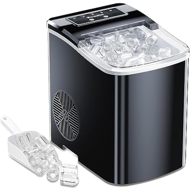 Portable Countertop Ice Maker Machine - Zvoutte Self-Cleaning Countertop  Ice Makers with Ice Scoop and Basket, Black - AliExpress